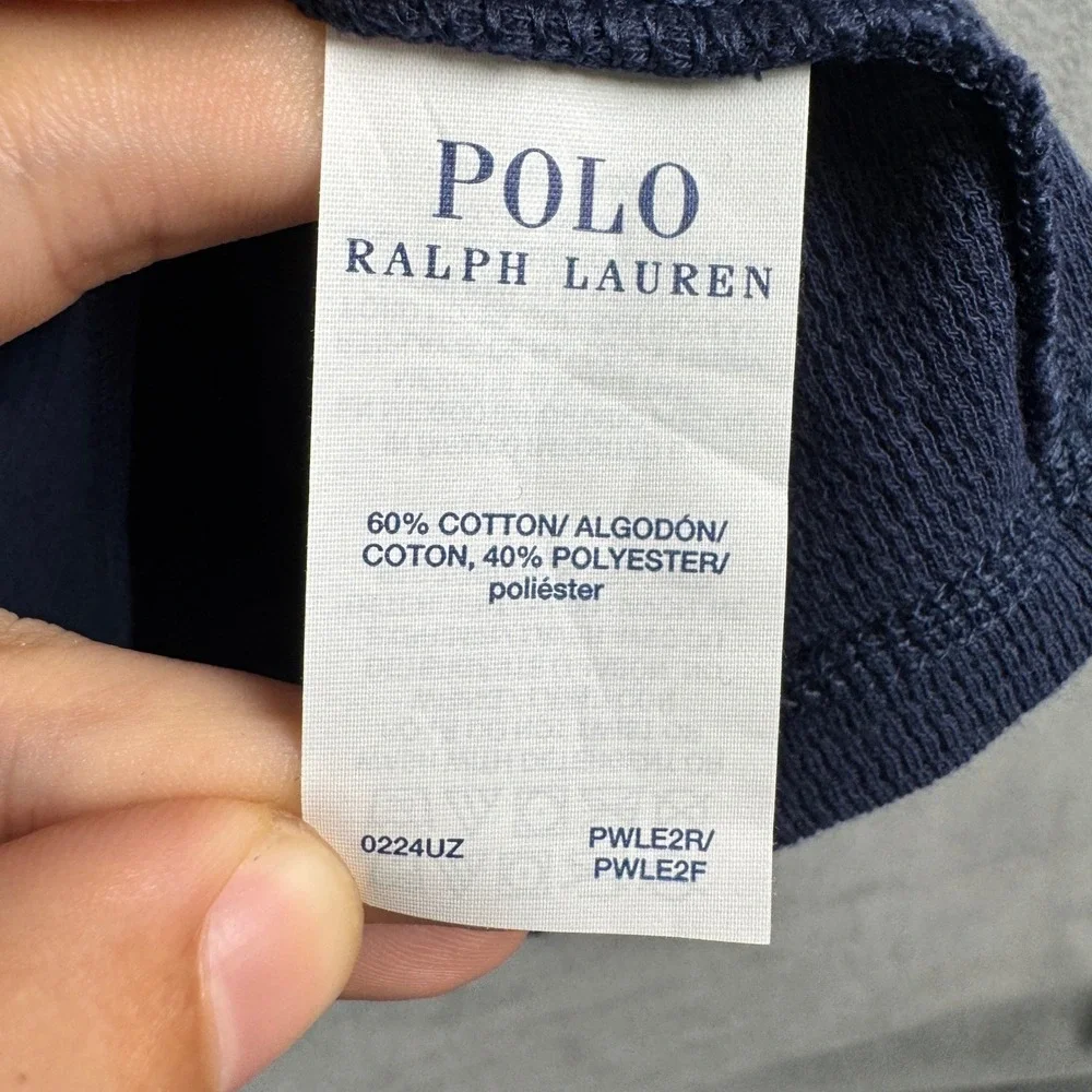Polo Ralph Lauren Mens Navy Blue Waffle Knit Thermal Sleep Shirt PWLE2R NWT M